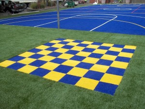 Giant Synthetic Grass Chessboard